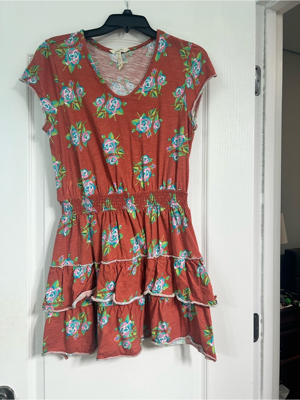 Matilda Jane Rust Floral Tiered Short Dress